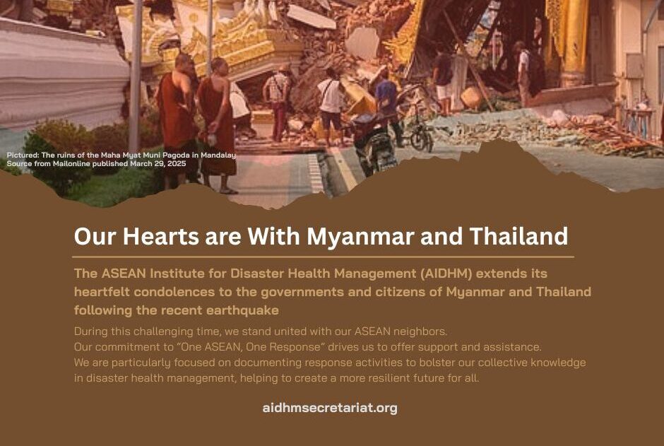 Condolences for the Earthquake Affected Regions in Myanmar and Thailand